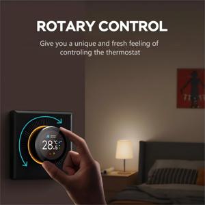 Systèmes de chauffage au sol au design moderne pour maison intelligente Bouton TFT Wi-Fi 3A 220V Thermostat avec Alexa Google Assistant Commande vocale - Product Image 4
