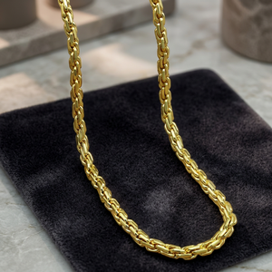 Chaîne byzantine plaquée or 14K, 18K, 24K en gros, colliers chaîne tendance, colliers chaîne style byzantine, pour usage quotidien - Product Image 3