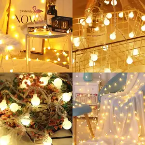 Globe Bulb Ball Crystal House Lighting Christmas Lights Decoration Fairy Garden Outdoor Led String Light