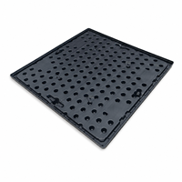 Couvercle en plastique moulé par soufflage ESD avec loquets, couvercle antistatique pour boîte de rangement industrielle, composants électroniques