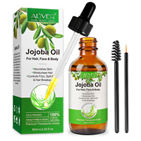 ALIVER Huile pour le corps, les mains et le visage, soin de la peau sain et en vrac, hydratant, huile de jojoba 100% pure biologique, huile essentielle pour la croissance des cheveux