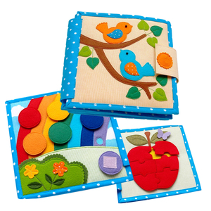 <span class=keywords><strong>Livre</strong></span> d'activités Montessori en feutre pour enfants et tout-petits, jouet éducatif silencieux pour l'apprentissage précoce - Product Image 1