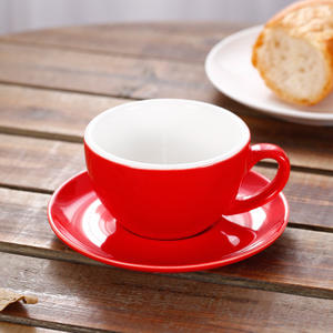 Juego <span class=keywords><strong>de</strong></span> Taza y Platillo <span class=keywords><strong>de</strong></span> Cerámica <span class=keywords><strong>de</strong></span> Color <span class=keywords><strong>de</strong></span> 150 ml <span class=keywords><strong>para</strong></span> Capuchino, Taza <span class=keywords><strong>de</strong></span> Café Personalizable, Ideal <span class=keywords><strong>para</strong></span> Uso en Hoteles y Restaurantes - Product Image 6