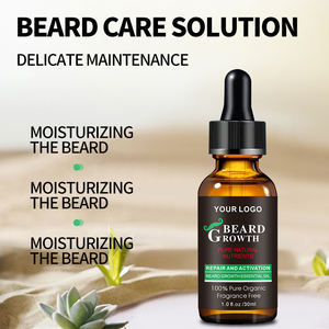 Huile pour barbe et cheveux végétalienne à base de plantes, marque privée, hydratant biologique pour la croissance de la barbe pour hommes - Product Image 3