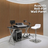 Panneau mural acoustique en bois MF, design enroulable, 95,3x23,8 pouces, insonorisant, pour salon, colonnes, couloir, courbes