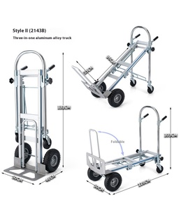 Carretilla de Mano Plegable de Acero de Uso Rudo 300 kg Herramientas de Almacenamiento Industrial Carro de Plataforma para Transporte y Jardín con Ruedas de Goma Nuevo - Product Image 6