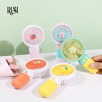Risi Groothandel Schattige Usb Lash Fans Draagbare Mini Fruit Gemakkelijk Fan Wimpers Private Label Handheld Lash Extensions Fans Oplaadbaar