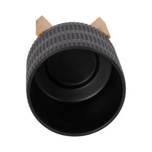 Vaso Cilindrico in Ceramica Nera per Piante, Decorativo per Interni ed Esterni, Contenitore per Patio e Ingresso - Product Image 6