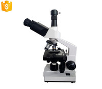 B108 Trinocular Lab Biological Microscope with LED Illumination and Mechanical Stage Factory Direct Price
