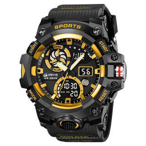 OEM STRYVE nuovi orologi sportivi doppio Display analogico <span class=keywords><strong>digitale</strong></span> LED orologi <span class=keywords><strong>da</strong></span> <span class=keywords><strong>polso</strong></span> al quarzo elettronici 50m impermeabile Stopwatches 8027 - Product Image 4