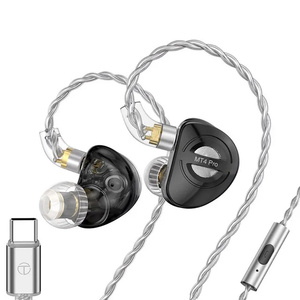 TRN <span class=keywords><strong>MT4</strong></span> PRO 2DD Auriculares intrauditivos Bass High-Performance Dual Dynamic HiFi Deportes Correr Cancelación de ruido Auriculares tipo C - Product Image 2