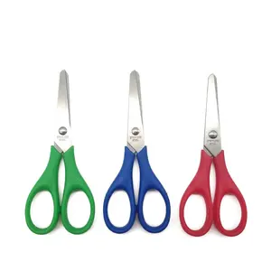 STASUN Stainless Steel Colorful handle Safety Children Kids Small scaled Scissors