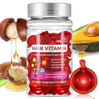 Huile de Croissance Capillaire Traitement Réparateur Sérum Vitamines A C E Hydratant Soin Cheveux Produits Sérum Traitement Capsules Capillaires