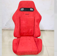 Sièges Recaro avec rails coulissants pour voiture, sièges baquet d'origine Recaro lx Classic, sièges Recaro en daim rouge