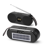 Altavoz Bluetooth con Carga Solar HF-F62, Radio FM, Bajos Potentes, Estéreo, Woofer, Altavoz Inalámbrico BT, Compatible con TF/USB