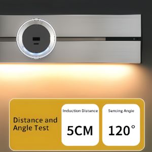 32A 8000W Stromschiene mit Bewegungssensor-Licht Aluminiumlegierung Schiene 250V Schwarz/Silber 350mm-1m Maßanfertigung für Industrieküchen - Product Image 3