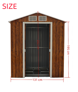 Rangement d'outils galvanisé facile à assembler <span class=keywords><strong>Abri</strong></span> <span class=keywords><strong>de</strong></span> <span class=keywords><strong>jardin</strong></span> Grain <span class=keywords><strong>de</strong></span> bois Pression Nature <span class=keywords><strong>Porte</strong></span> <span class=keywords><strong>coulissante</strong></span> Toit pour rangement extérieur - Product Image 2