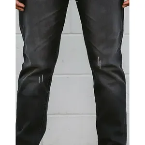 Jeans Skinny da Uomo Adrenaline Neri Elasticizzati a Vita Media con 5 Tasche in Denim Traspirante - Product Image 6