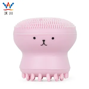 New Product Ideas 2024 Octopus Cute Mini Silicone Waterproof Face Cleansing Brush Facial Cleaner