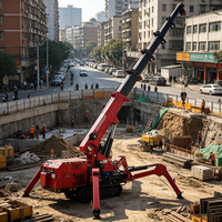 Grue sur chenilles RST L-651Spider, 8 tonnes, diesel, hydraulique, robuste, compacte, pour travaux de construction en extérieur, CE