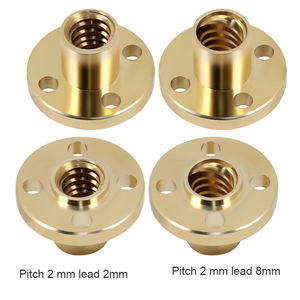 Pencetak 3d 2 Mm Tuner Universal Pencetak 3d 4-Start T8 Sekrup Kuningan 22Mm Timah Mur Flens 2 8 Sekrup Mur Tembaga - Product Image 2