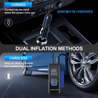 Portable Car Air Pump Tire Pressure Air Compressor Wireless Digital Display Tire Auto Stop When Fully Inflated for Car Bicycle