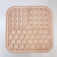 Tapis de léchage en silicone pour chien, assiette de nourriture lente pour animaux de compagnie, assiette de repas en silicone pour chat, tapis de distraction avec ventouse pour chien