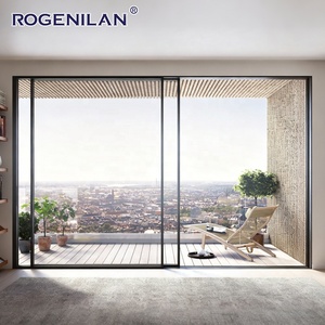 Puerta Corredera Automática de Aluminio Rogenilan T5 T6 para Balcón y Terraza, Puerta Corredera de Doble Vidrio para Hogares - Product Image 1