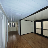 Maison conteneur extensible de 30 pieds (9,14 m) et 56 mètres carrés, 2 chambres, maisons modulaires préfabriquées, usine chinoise, bureau conteneur pliable
