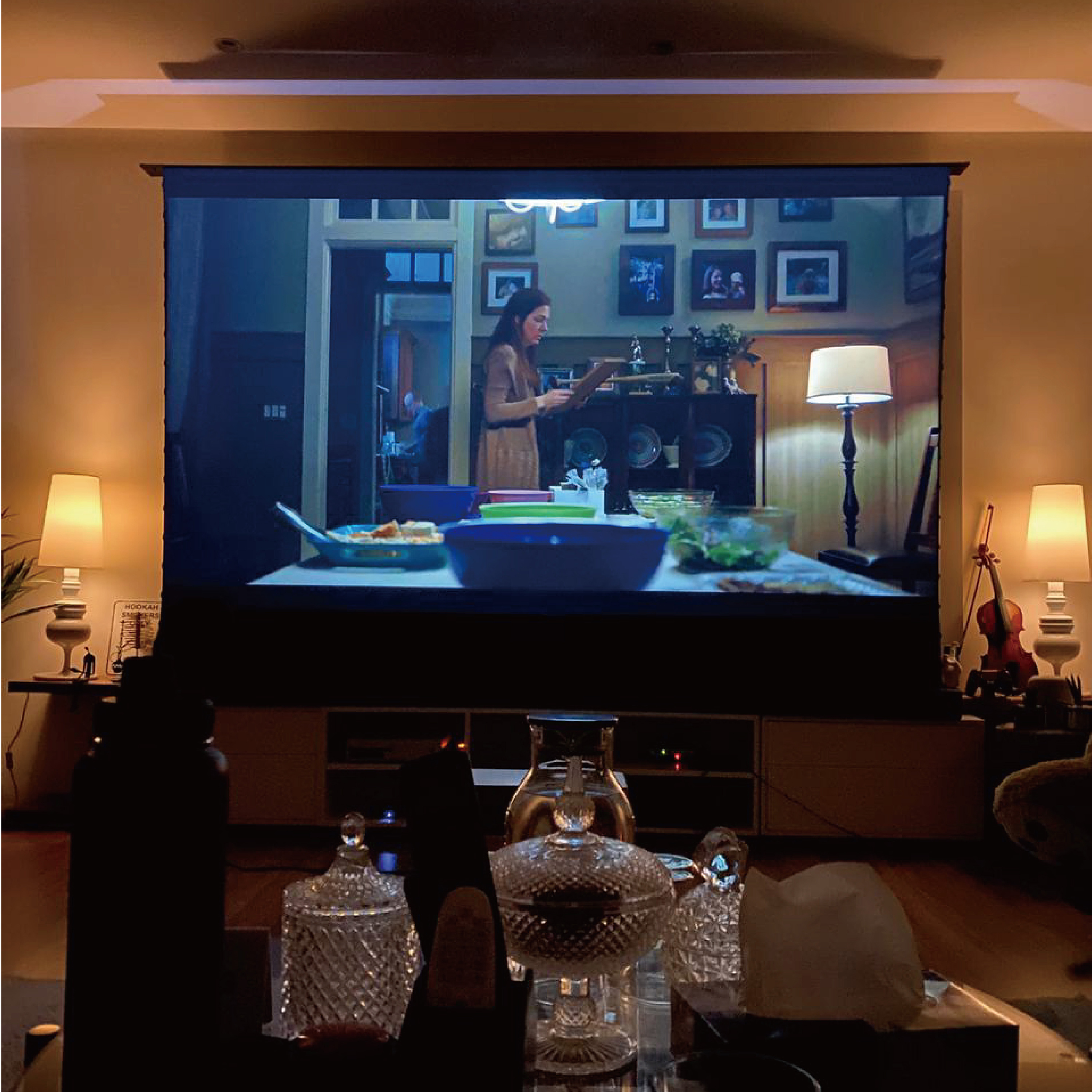 Электрический Напольный экран VIVIDSTORM S PRO, 120 дюйма, для лазерного проектора UST ALR, моторизованный мини-экран для короткого кино