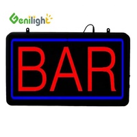 Enseigne néon LED rectangulaire de haute qualité à super luminosité pour verre à cocktail, contrôle manuel, animation personnalisée, AC