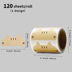 Pegatinas de <span class=keywords><strong>Papel</strong></span> Kraft Personalizadas con Formas de Animales para Organizar Útiles Escolares y Objetos Personales - Product Image 5