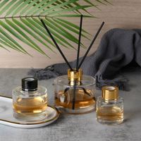 Vente en gros de luxe 100ml 200ml 500ml silex bouteille en verre rond pièce parfum parfum parfum roseau diffuseur ensemble bouteilles pour diffuseurs de parfum