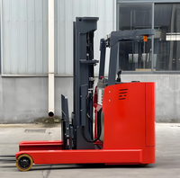 Nouveau chariot élévateur à fourche Reach Stacker haute performance 48V Lithium-Ion à entraînement AC, longueur de fourche 1500 mm, maximisant la densité de stockage pour espaces étroits en commerce de détail