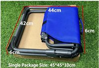 Chaise pliante robuste, capacité 150 kg, chaise de réalisateur portable avec accoudoirs et poches de rangement pour le camping en plein air