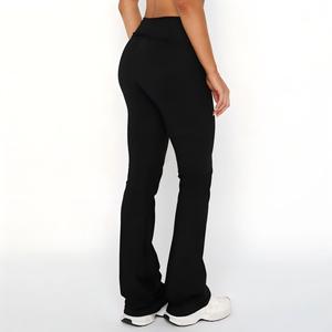 بنطلون يوجا نسائي مخصص بخصر عالٍ وواسع الساق، ضيق ومريح للرياضة واللياقة البدنية والجري، يساعد على تنحيف الجسم - Product Image 4