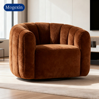 Fauteuil lounge incurvé moderne, fauteuil minimaliste confortable pour la maison, fauteuil pivotant inclinable pour la réception, le salon, l'hôtel, l'atelier, l'entrée