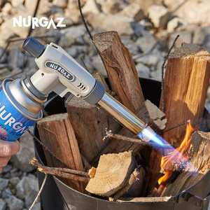 Nurgaz Lance-flammes de camping extérieur, allumeur à gaz portable, tête de cartouche, flamme souple et forte pour le démarrage du feu - Product Image 1