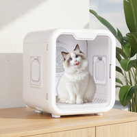 Sèche-cheveux pour animaux de compagnie écologique, petit, en plastique ABS, séchage automatique rapide, faible bruit, souffleur chauffant pour le toilettage des chats à domicile