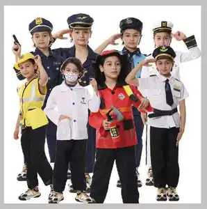 Uniforme de carrière pour enfants, tenues de pompier de Police, personnage de docteur, Costume de cosplay de fête d'halloween pour enfants, 2022 de bonne qualité