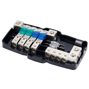 Portafusibles Mini ANL MIDI de 4 Vías de Alta Resistencia para Audio de Coche, Bloque de Distribución de Energía con Fusibles de Cobre para Estéreo y Autocaravanas - Product Image 1