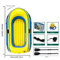 Kayak Gonflable en PVC pour 2 Personnes pour Pêche de Fond et Dérive Portable