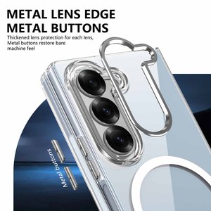 <span class=keywords><strong>Coque</strong></span> de téléphone magnétique pliante de glace pour Samsung Z fold 3/4/5/6 boutons en métal couverture de téléphone portable en verre pour Galaxy z Flip 3/4/5/6 - Product Image 3