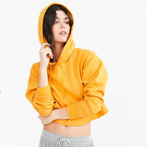 Felpa con cappuccio in pile da donna felpa con cappuccio da donna a <span class=keywords><strong>maniche</strong></span> <span class=keywords><strong>lunghe</strong></span> <span class=keywords><strong>top</strong></span> corto con felpa con cappuccio - Product Image 1