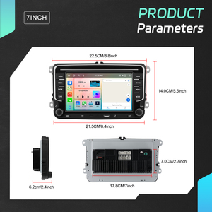 Hikity pour VW Magotan Passat Golf Polo Skoda Android Car Audio Autoradio 7 ''<span class=keywords><strong>6</strong></span> + 128G Wireless Carplay/Android Split Screen Stereo - Product Image 4