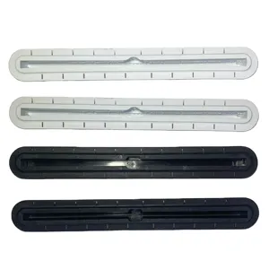 Kotak sirip 1-Shot hitam/putih 10.75 ", kotak sirip tengah papan panjang, kotak AS kuat untuk sirip tunggal