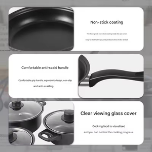 Juego de utensilios de cocina antiadherentes profesionales de 13 piezas, olla de granito, sartén, olla para sopa, cacerola para leche y espátula - Product Image 6