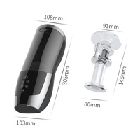 Coupe de masturbation pour hommes avec piston électrique rotatif télescopique, 6 modes de chauffage, voix artificielle, vagin artificiel