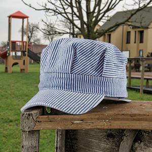 Có thể điều chỉnh hình bát giác <span class=keywords><strong>hat</strong></span> cho trẻ em cổ điển Train kỹ sư Dây dẫn của cap với sọc làm bằng polyester cho các bên - Product Image 1