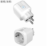 Mini prise d'alimentation intelligente sans fil 20A 220V Tuya EU, moniteur d'énergie compatible Alexa et Google Home